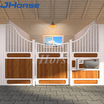 3.6x2.2建物は旋回装置の送り装置が付いている計画の木の馬の安定したドアを置く