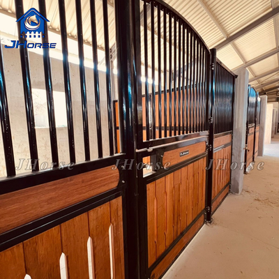 Custom Design Indoor Prefab Powder Coated Luxury Swing Door Safety Heavy Duty Bamboo Wood Horse Stable Kits