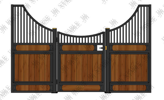 3D金属の円形の管3mの現代馬の馬小屋